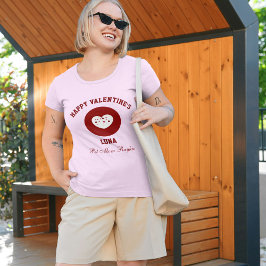 Personalized Happy Valentine's Day Red Pink T Shirt