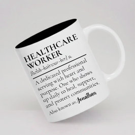 Personalized Healthcare Worker Mug Thank You Gift Två-Tonad Mugg