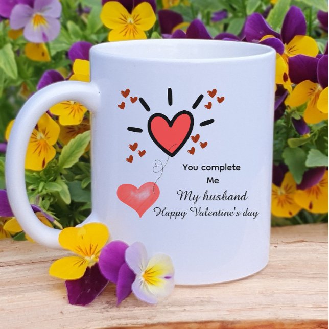 Personalized heart fill valentines day  kaffemugg (Skapare uppladdad)