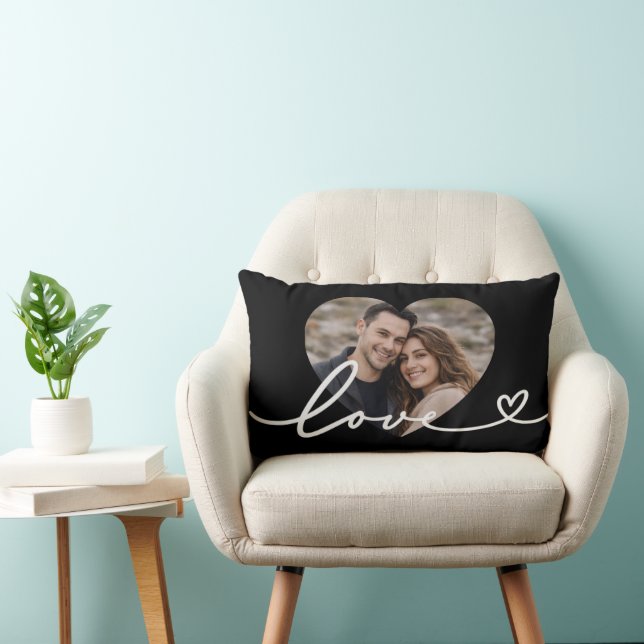 Personalized  Heart Photo  Lumbarkudde (Stol)