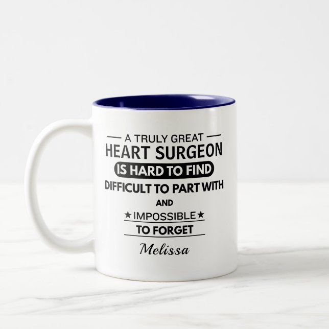 Personalized Heart Surgeon Appreciation Doctor  Två-Tonad Mugg (Vänster)