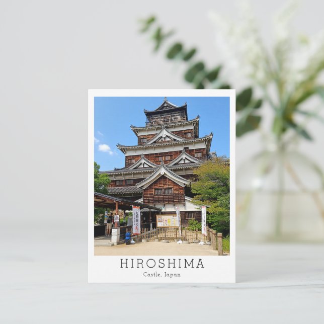 Personalized Hiroshima Castle, Japan Vykort (Stående Fram)