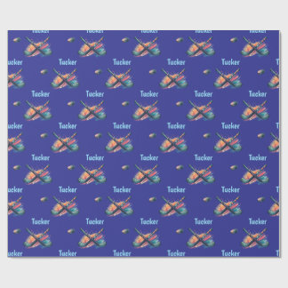 Personalized Hockey Name Wrapping Paper Roll Presentpapper