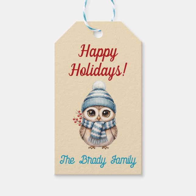 Personalized holiday gift tag presentetikett (Framsidan)