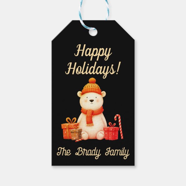 Personalized holiday gift tag presentetikett (Framsidan)