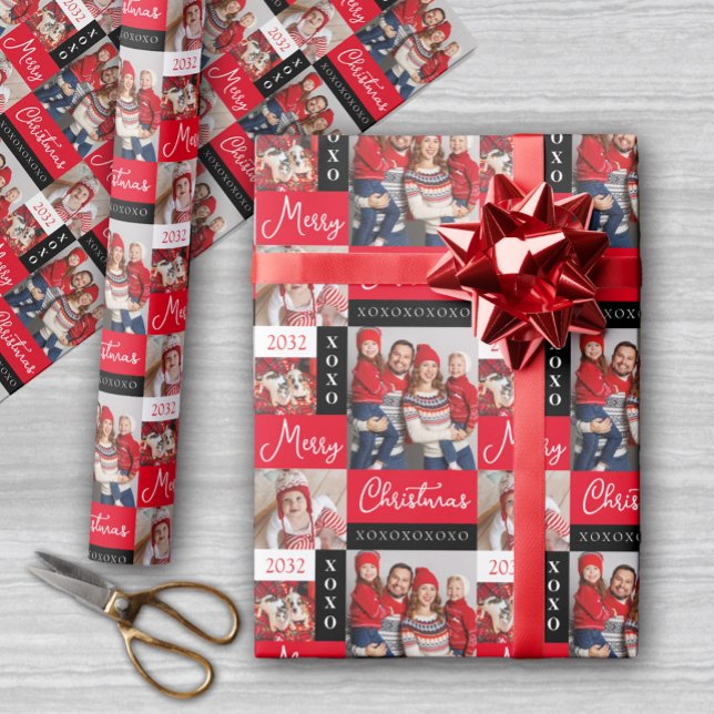 Personalized Holiday Photo Collage Wrapping Paper Presentpapper (Skapare uppladdad)
