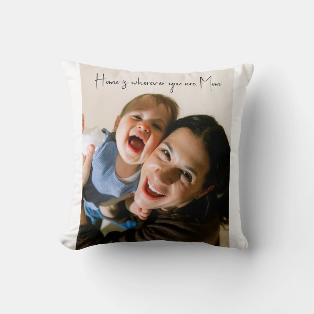 Personalized Home Mom Love Photo Kudde (Framsida)