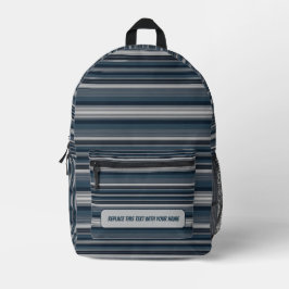 Personalized Horizontal Stripe Backpack
