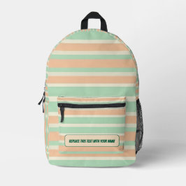Personalized Horizontal Stripe Backpack