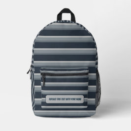 Personalized Horizontal Stripe Backpack