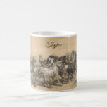 Personalized Horse Fair – Rosa Bonheur Kaffemugg<br><div class="desc">This design features Rosa Bonheur's Horse Fair drawing (1853–55)—a Realism masterpiece of dynamic horses and handlers in chalk sketch style. Add a custom name up top for the perfect gift.</div>