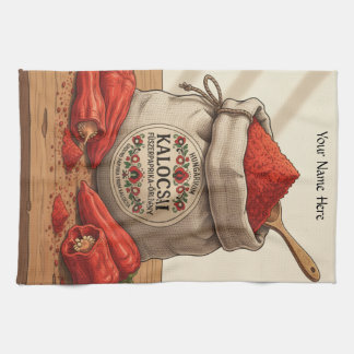 Personalized Hungarian Kalocsai Paprika Apron Kökshandduk