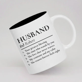 Personalized Husband Mug Newlyweds Gift for Wife Två-Tonad Mugg