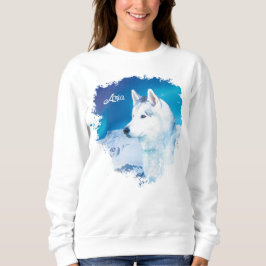 Personalized Husky dog with mountains T Shirt