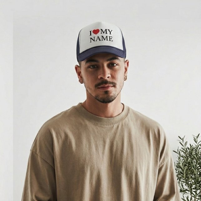 Personalized I Heart Hat, Custom Text Baseball Cap Keps (Skapare uppladdad)