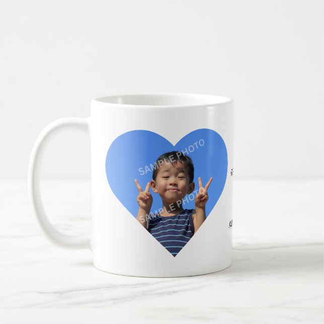 Personalized I Love Grandma 2 Photo Gift  Kaffemugg (Vänster)
