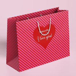 Personalized I Love You Pink Hearts Valentine 