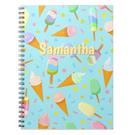 Personalized Ice Cream Notebook | Sweet Summer Anteckningsbok