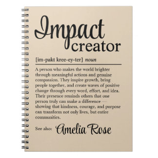 Personalized Impact Creator Definition Anteckningsbok