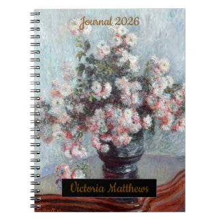 personalized impressionist still life floral  anteckningsbok