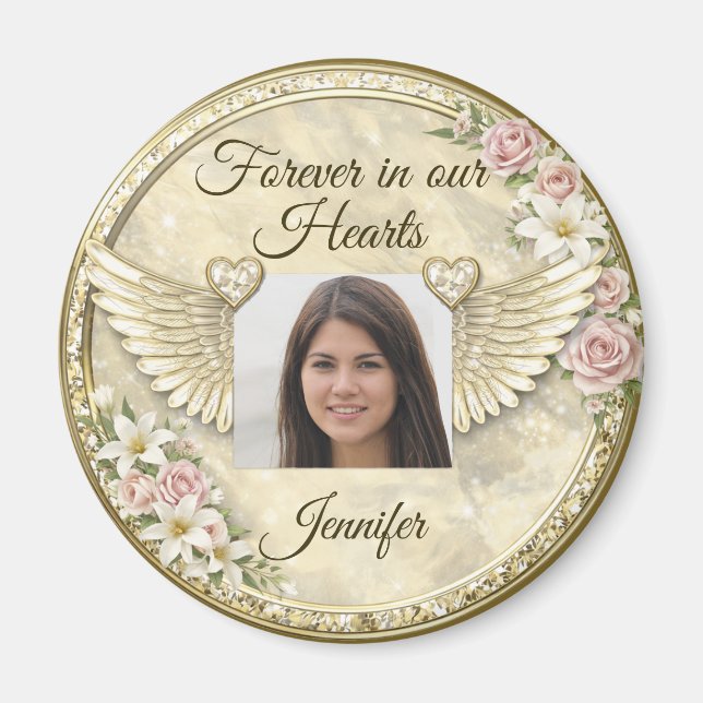 Personalized In Memorial Photo Template Magnet (Framsidan)