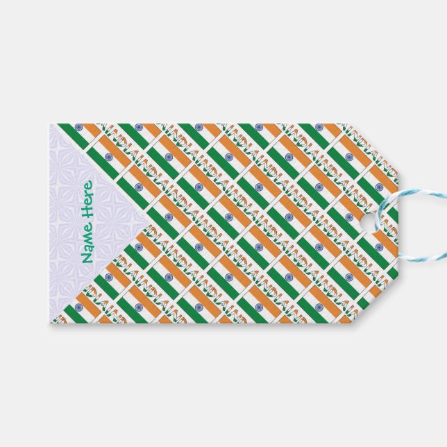 Personalized India Tiled  Presentetikett (Framsidan (Horisontell))