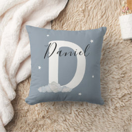 Personalized Initial Name Nursery Throw Pillow Kudde