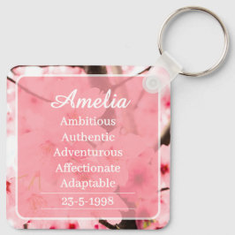 Personalized Initial Name Traits Keychain Gift Nyckelring