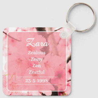 Personalized Initial Name Traits Keychain Gift Nyckelring