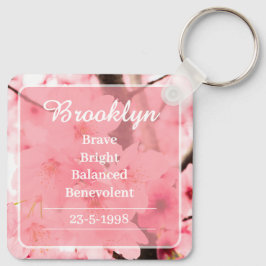 Personalized Initial Name Traits Keychain Gift Nyckelring