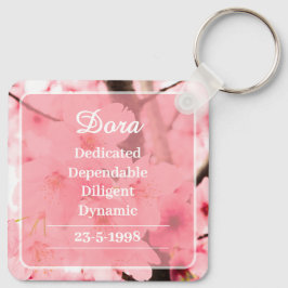 Personalized Initial Name Traits Keychain Gift Nyckelring