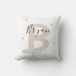 Personalized Initial Pillow for Boys Custom Name Kudde