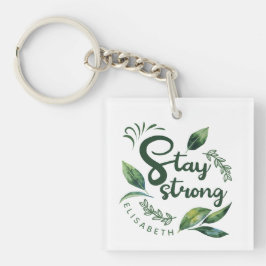 Personalized Inspirational Quote with Green Leaves
