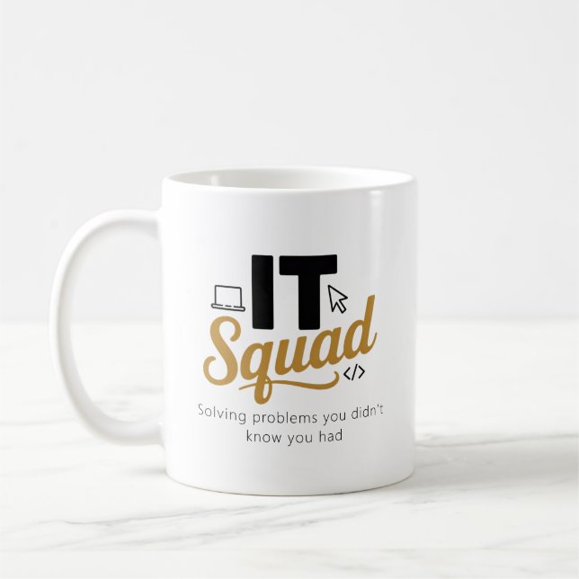 Personalized IT Squad Coffee Mug Kaffemugg (Vänster)