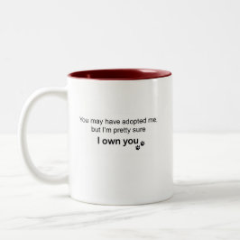 Personalized Jack Russell “I Own You” Två-Tonad Mugg