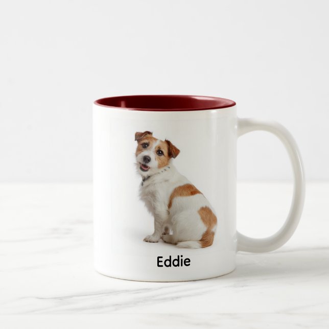 Personalized Jack Russell “I Own You” Två-Tonad Mugg (Höger)
