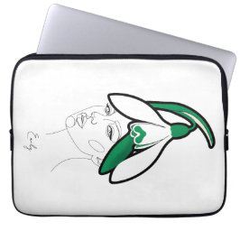 Personalized January Birth Flower Portrait Laptop Fodral