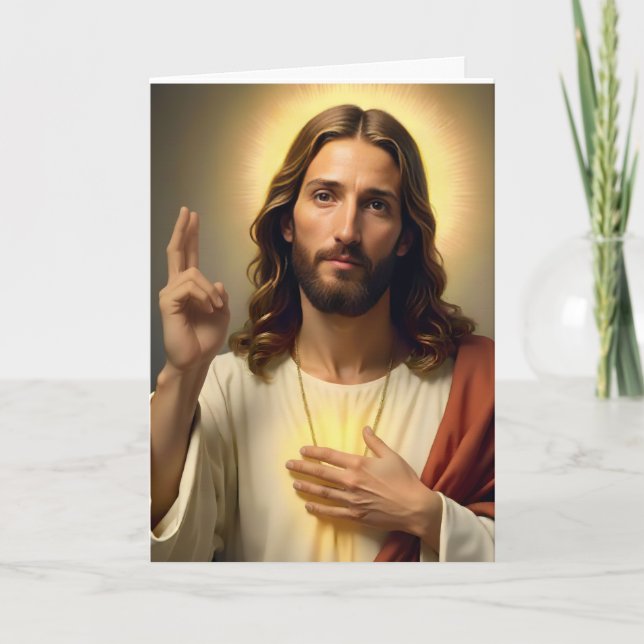 Personalized Jesus 2 Christmas Card Kort (Framsida)