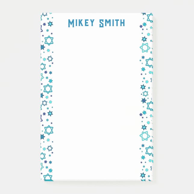 Personalized Jewish Star Post-it Block (Framsida)