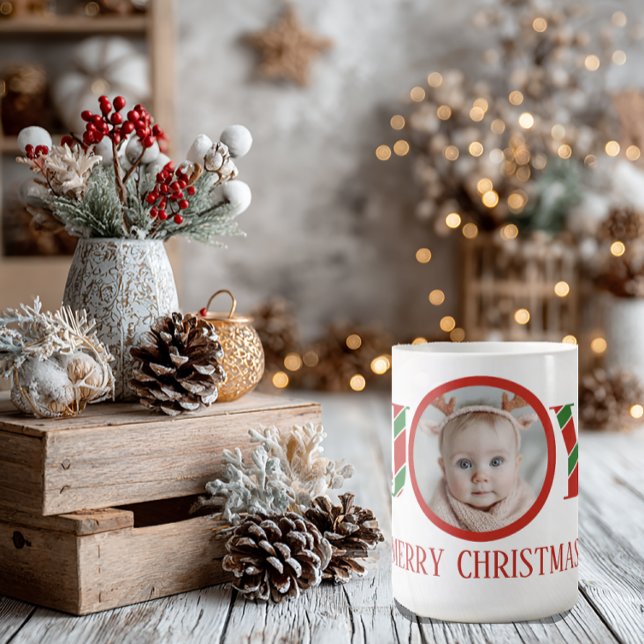 Personalized Joy Christmas Photo Kaffemugg (Skapare uppladdad)