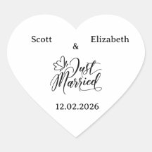 Personalized "Just Married" Wedding