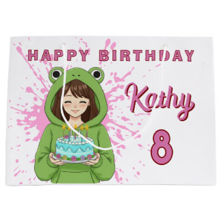 Personalized Kawaii Frog Hoodie Girl Birthday