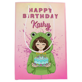 Personalized Kawaii Frog Hoodie Girl Birthday