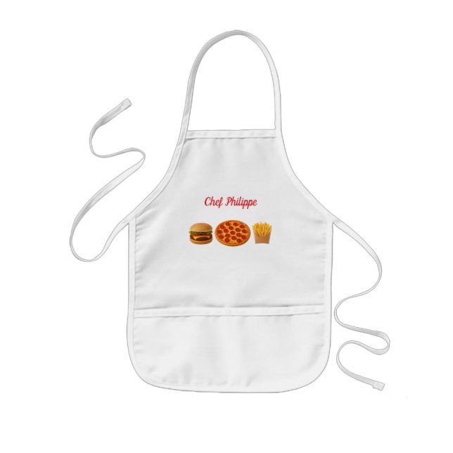 Personalized kid apron, custom name kid apron barnförkläde (Framsidan)