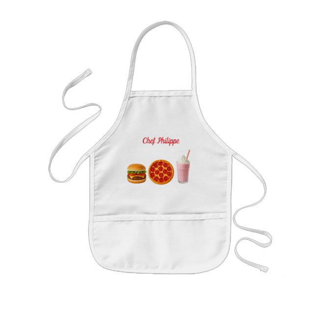 Personalized kid apron, custom name kid apron barnförkläde (Framsidan)