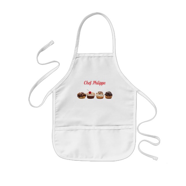 Personalized kid apron, custom name kid apron barnförkläde (Framsidan)