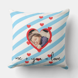 Personalized Kid Photo  – Me + You = Love Kudde