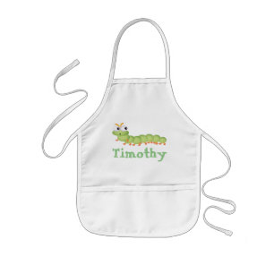 Personalized Kids Apron/Worm Barnförkläde
