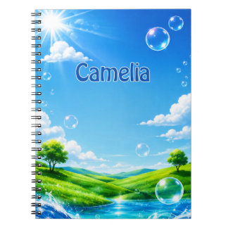 Personalized Kids Frutiger Aero Name Notebook Anteckningsbok