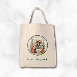 Personalized Kid's Red Panda Library Book Tygkasse